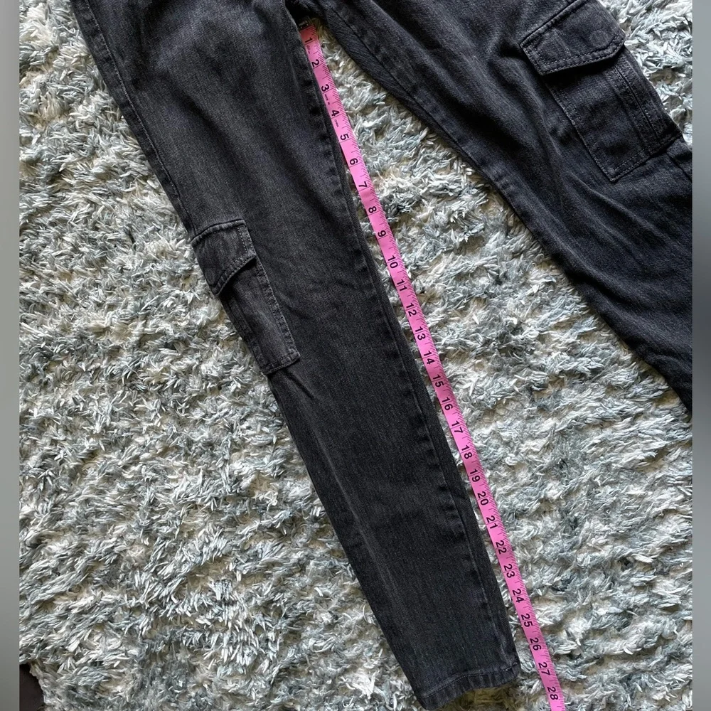 CAbi Jeans Gray Pull On Jeggings Denim Cargo Skinny Jeans